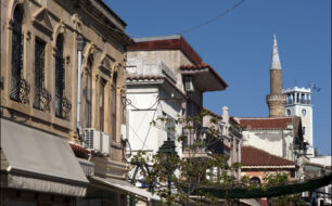Yeni Mosque and Clocktower in Komotini, Thrace, Greece