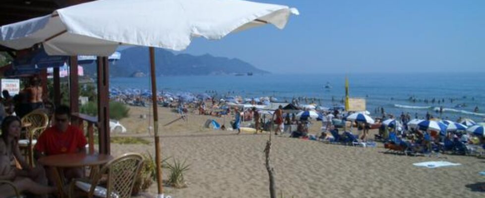 Glyfada Beach on Corfu