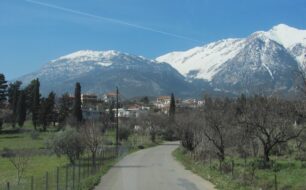 Parnassus Mountains in Central Greece