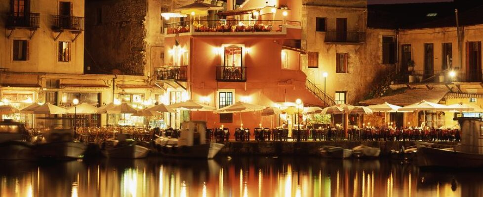 Rethymnon's Harbour at Night