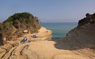 The beach at Sidari on Corfu