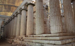 The Temple of Apollo Epikourios at Bassae on the Peloponnese in Greece