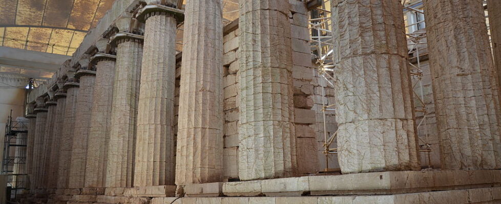The Temple of Apollo Epikourios at Bassae on the Peloponnese in Greece