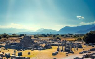 Ancient Tiryns on the Peloponnese in Greece