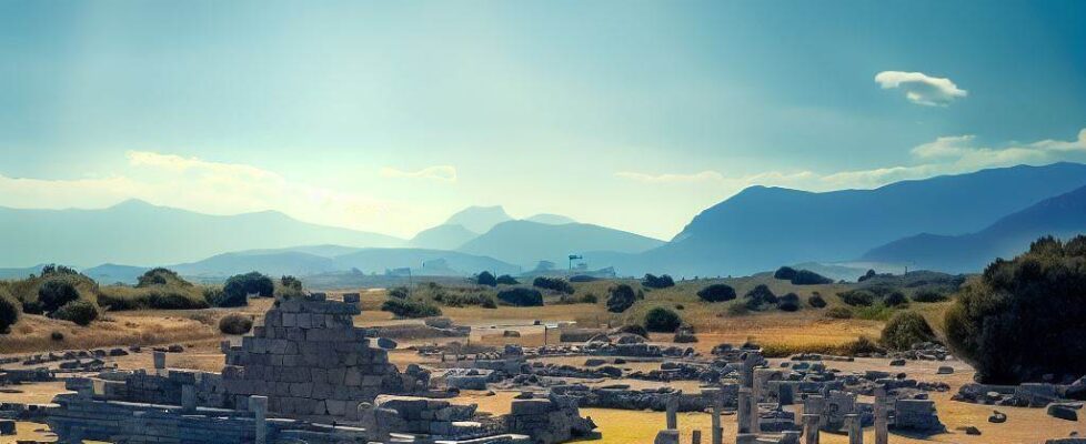 Ancient Tiryns on the Peloponnese in Greece