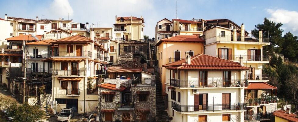 Arachova Village near Delphi in Central Greece