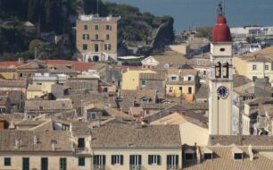 Tower of the Church of St Spyridon in Corfu Town