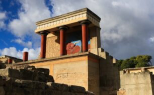 The Ruins of a Temple at Knossos on Crete