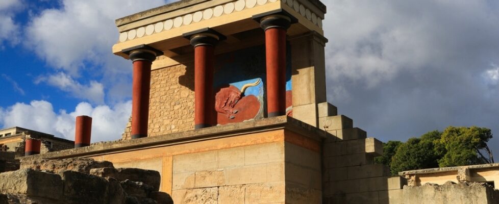 The Ruins of a Temple at Knossos on Crete