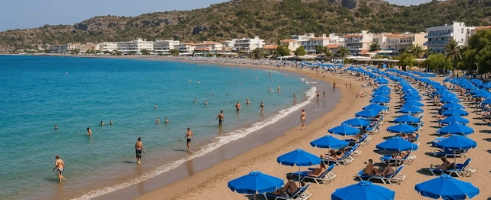 Faliraki Beach on Rhodes