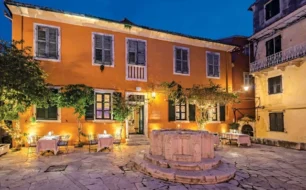The Venetian Well Restaurant in the Old Town in Corfu Town